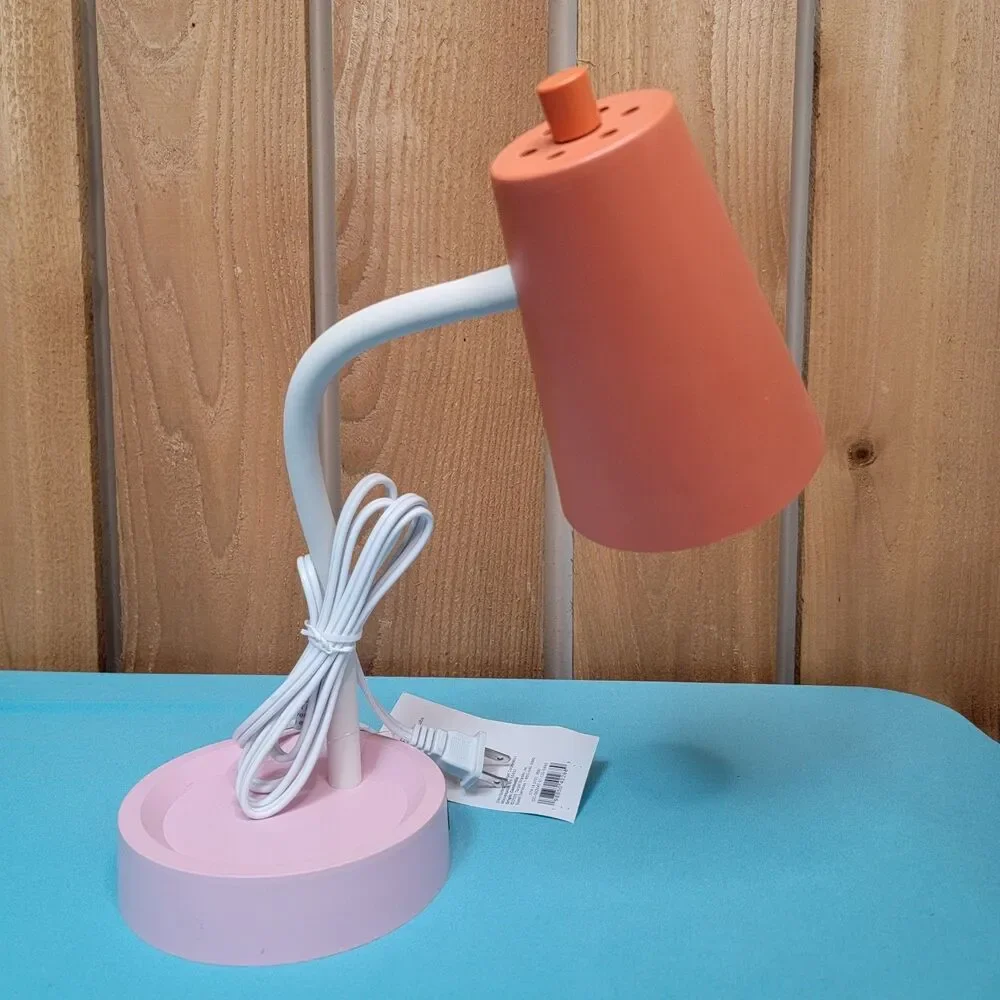 Room Essentials™ Task Table Lamp, Orange/Pink/White Color Block